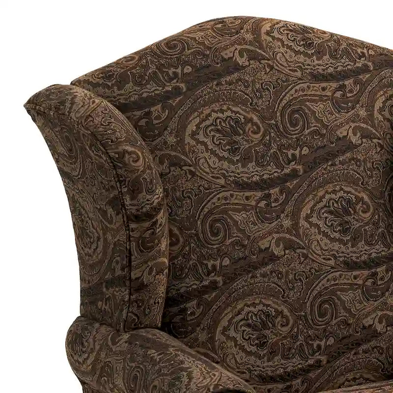 Fauteuil d’appoint à oreilles rembourré, style moderne du milieu du siècle