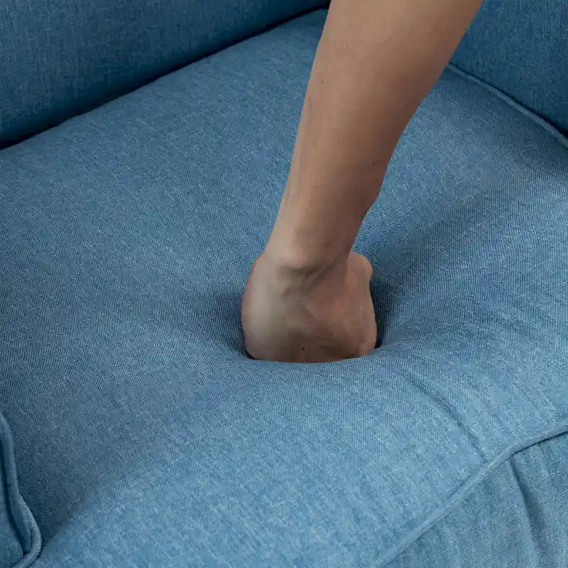 Fauteuil d’appoint à oreilles rembourré, style moderne du milieu du siècle
