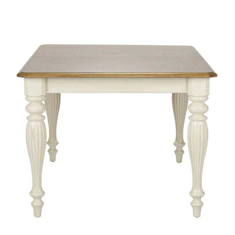 Nutmeg & White Rectangular Leg Table