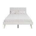 Bett mit Plattform aus Holz im Mid-Century-Stil