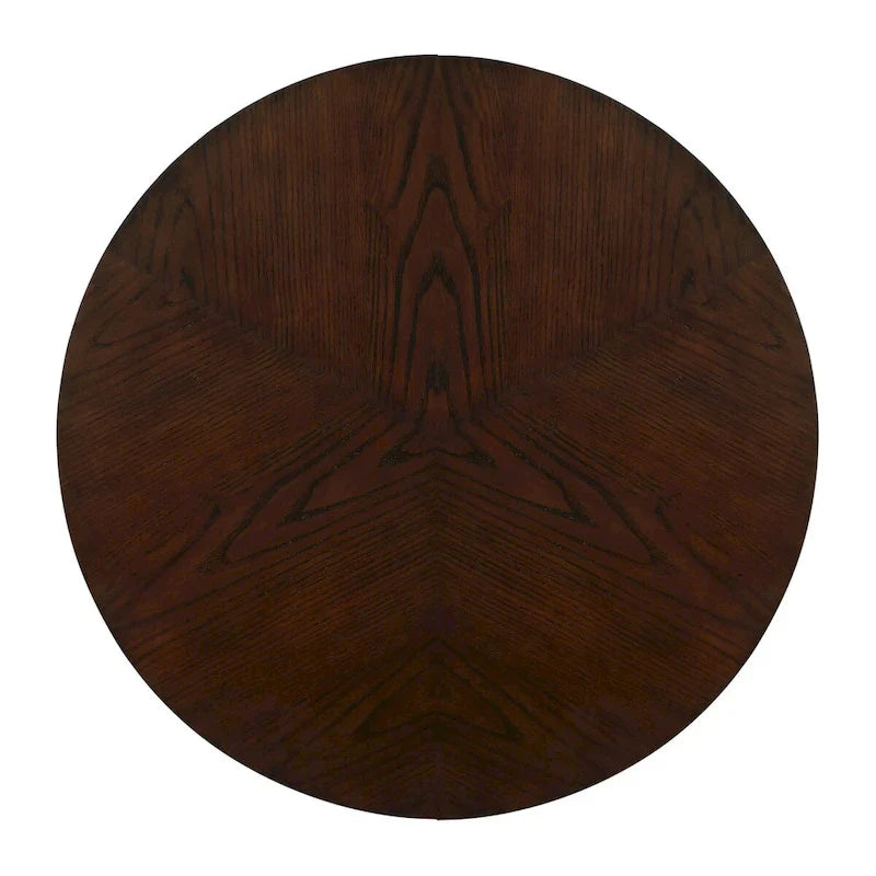 Mid Century Farmhouse 32inch Wood Round Coffee Table for Living Room