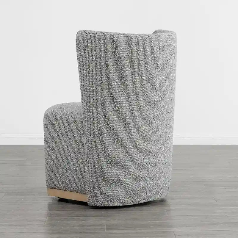 Ensemble de 2 chaises de salle à manger modernes à roulettes avec base en bois