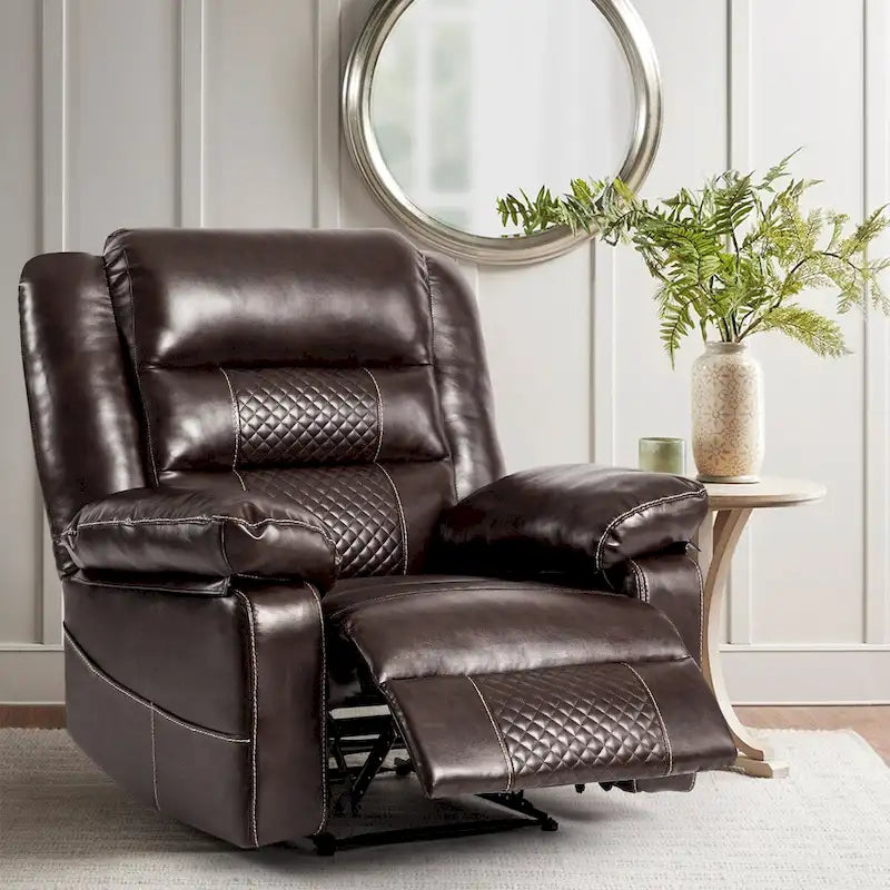 Atmungsaktiver Massagesessel aus Leder, manuell verstellbares Sofa für das Wohnzimmer